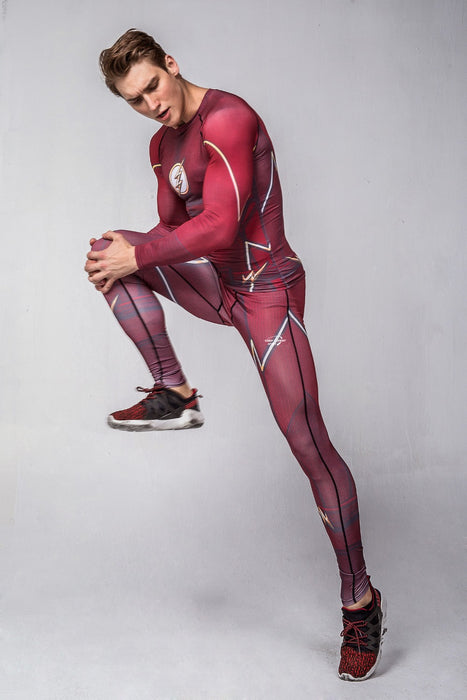 Men's The Flash Elite Compression Long Sleeve Rashguard Set
