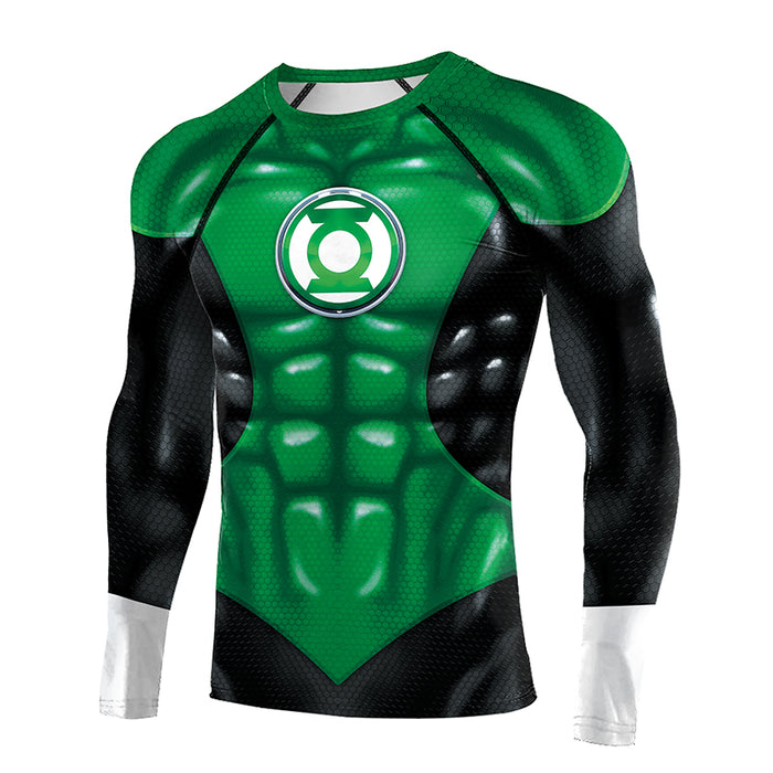 Green Lantern Compression 'War of the Lanterns' Long Sleeve Rashguard