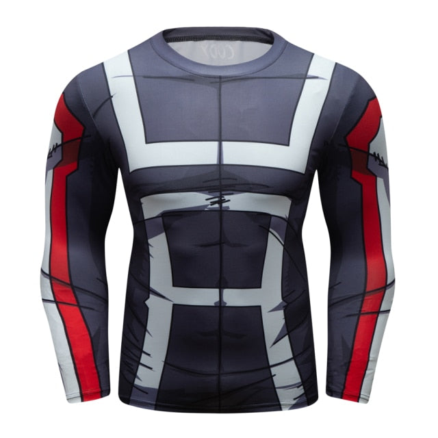 My Hero Academia Compression 'UA Uniform | Grey' Elite Long Sleeve Rashguard