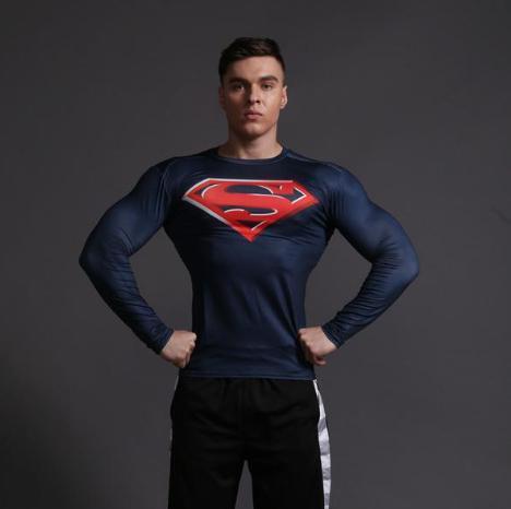 Superman "Forever" Compression Long Sleeve Rashguard-RashGuardStore