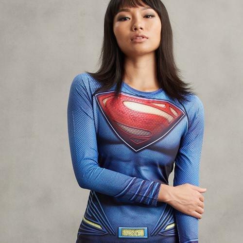 Women's Superman Compression Rashguard Shirt