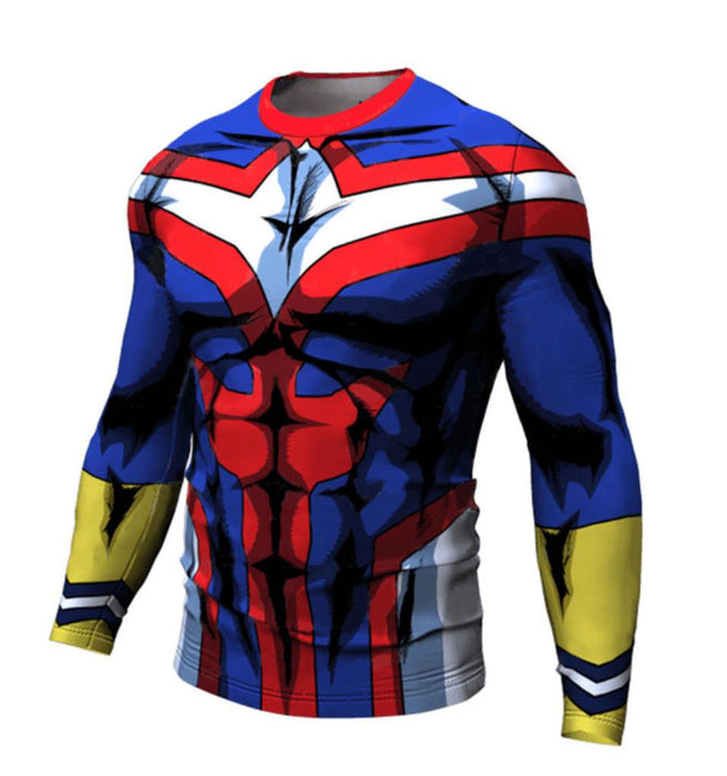 My Hero 'All Might' Long Sleeve Compression Rash Guard