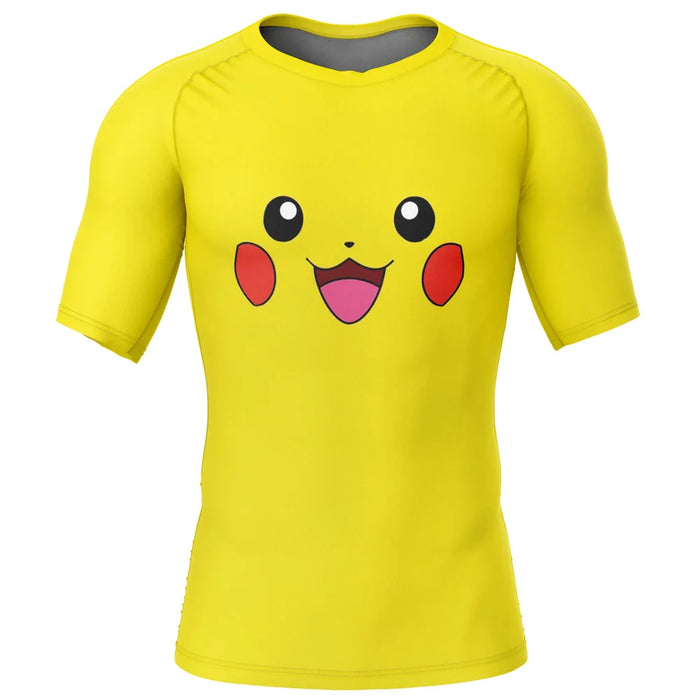 Kids Pokemon 'Pikachu | Face' Short Sleeve Compression Rashguard
