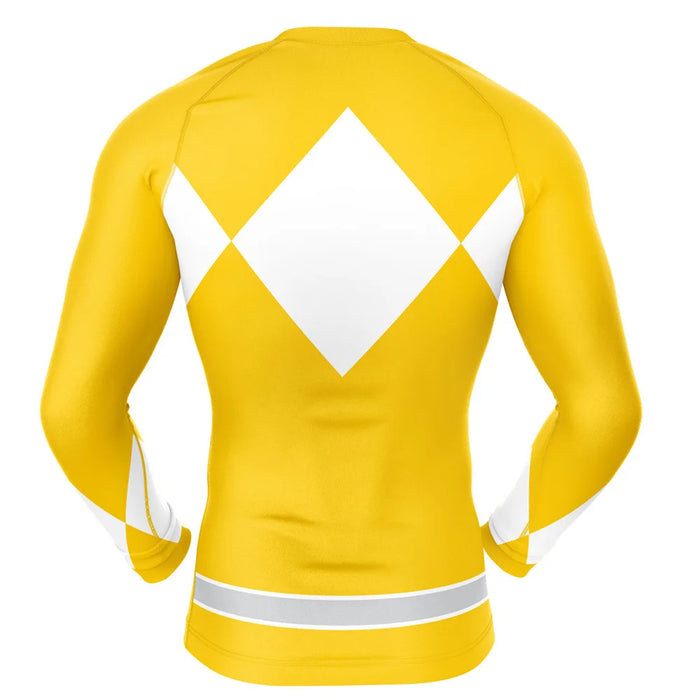 Kids Power Rangers 'Yellow Ranger' Long Sleeve Compression Rashguard