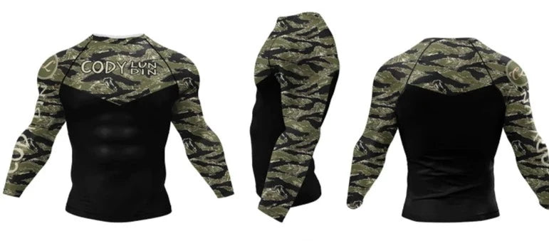 Camouflage 'Army Ranger' Elite Long Sleeve Compression Rashguard