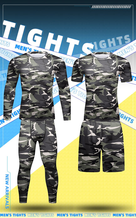 Men's Jungle Camouflage Elite Long Sleeve Compression Set