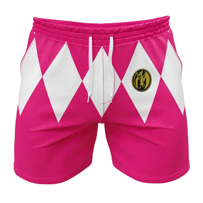 Kids Power Rangers 'Pink Ranger' Gym Shorts