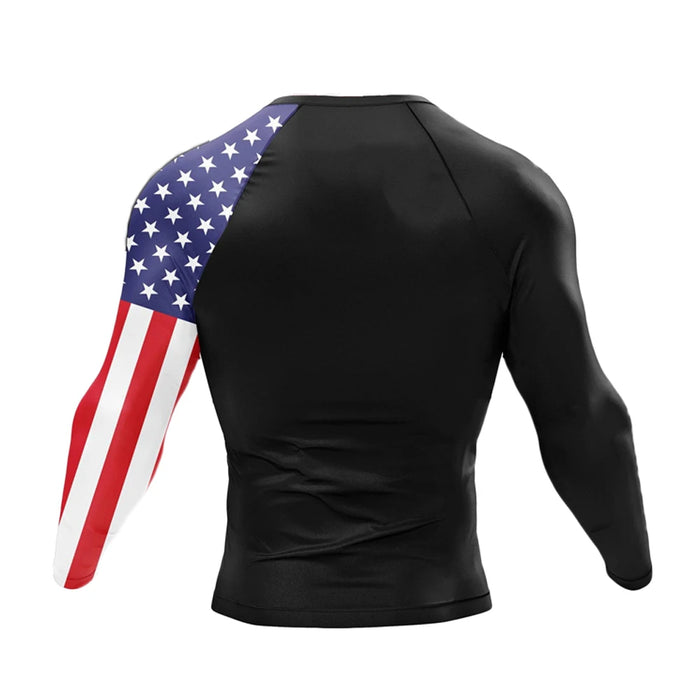 American Flag 'Sleeve' Long Sleeve Compression Rashguard