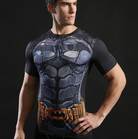 Batman 'Batman, Inc' Compression Short Sleeve Rash Guard