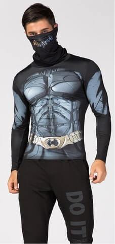 Batman "Dark Knight" Long Sleeve Compression High Collar Rashguard