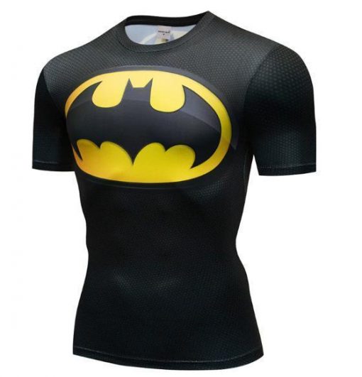 Batman 'Tim Burton' Premium Compression Short Sleeve Rash Guard