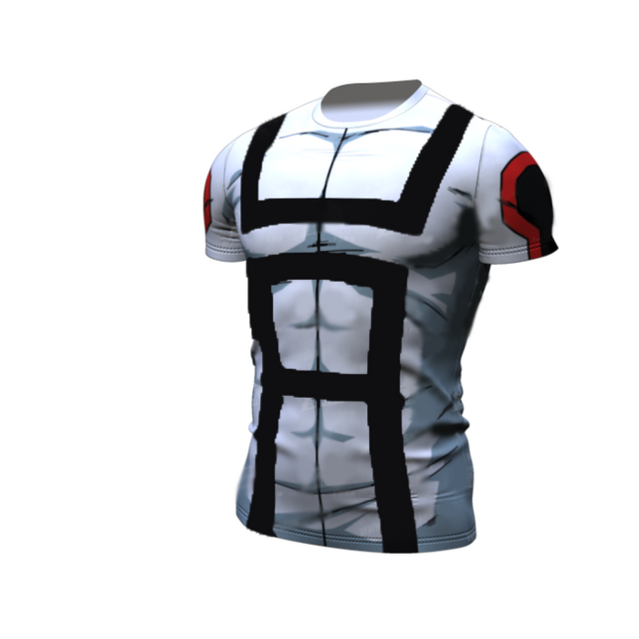 My Hero Academia Compression 'UA Uniform | White' Premium Short Sleeve Rashguard