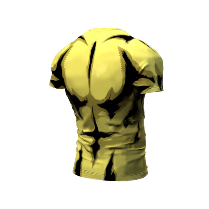 My Hero Academia Compression 'Plus Ultra Yellow' Premium Short Sleeve Rashguard