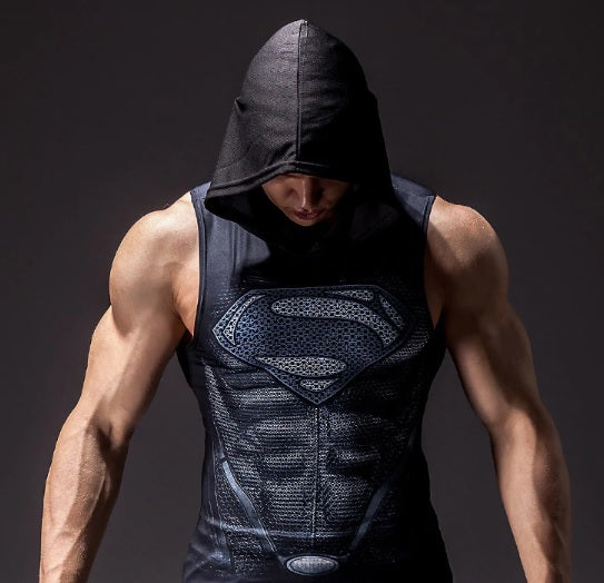 Superman "Reign Of Superman" Hooded Compression Tank Top