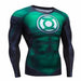 Green Lantern Premium Compression Long Sleeve Rash Guard-RashGuardStore