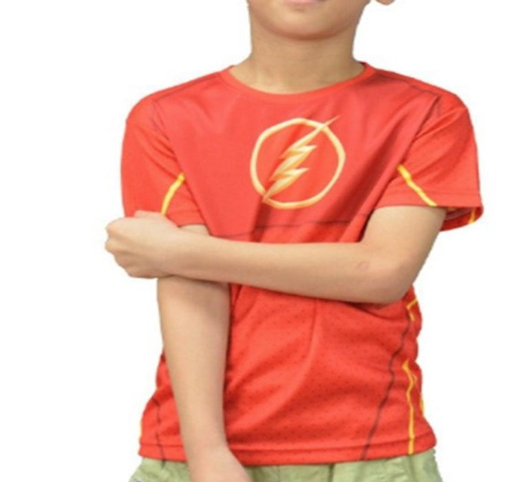 Kid's The Flash "Classic" Short Sleeve Compression Rash Guard-RashGuardStore