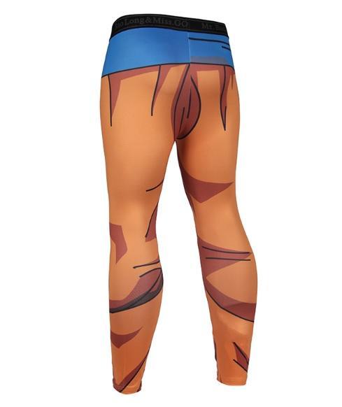Men's Goku Saiyan Saga Armor Dragon Ball Z Leggings Compression Spats-RashGuardStore