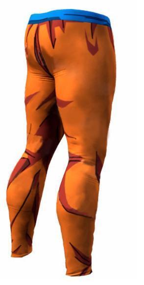 Men's Goku Saiyan Saga Armor Dragon Ball Z Leggings Premium Compression Spats-RashGuardStore