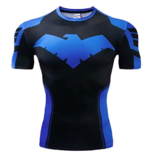Nightwing 'Dick Grayson' Short Sleeve Dri-Fit Rashguard-RashGuardStore