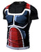 Onyx Rouge Armor Dragon Ball Z Short Sleeve Compression Rash Guard-RashGuardStore