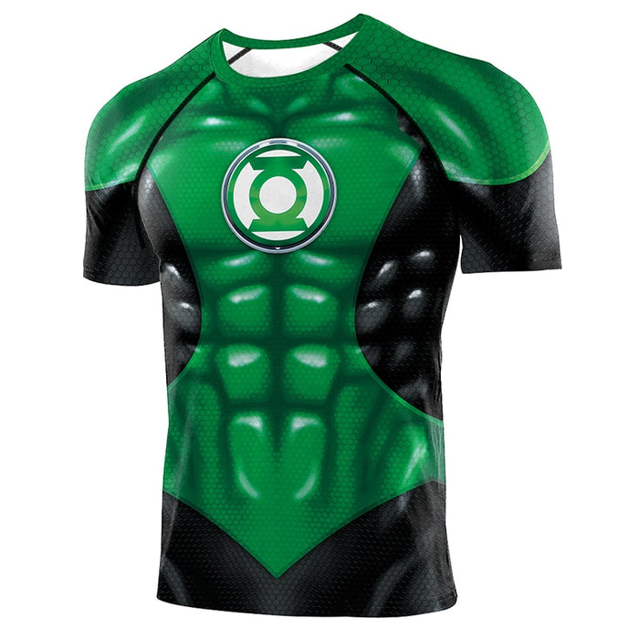 Green Lantern Compression 'War of the Lanterns' Short Sleeve Rashguard