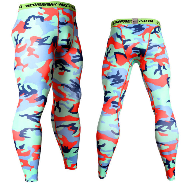 Men's Camouflage 'Rowdy Digital' Compression Leggings Spats