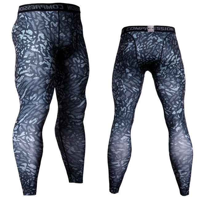 Men's Camouflage 'Stone' Compression Leggings Spats
