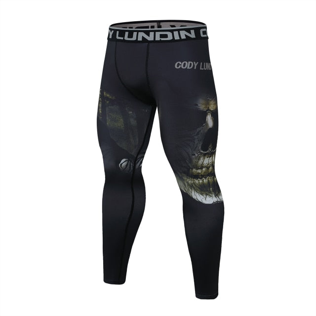 Skull 'In the Shadows' Compression Leggings Spats