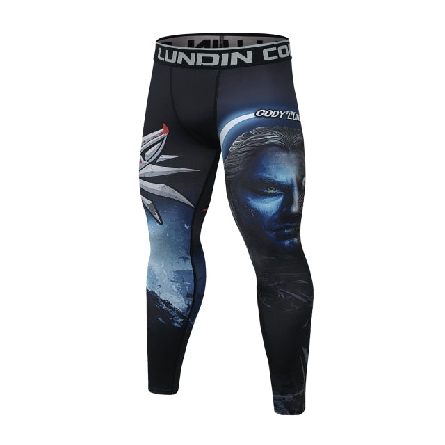 Wolf 'Of Wolf and Man' Compression Leggings Spats