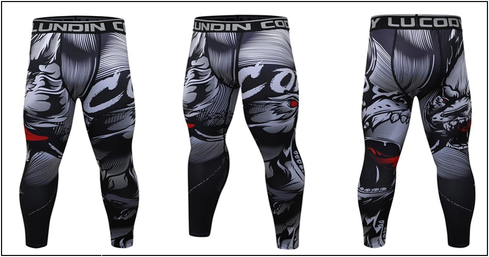 Wolf 'In the Winter Cold' Compression Leggings Spats