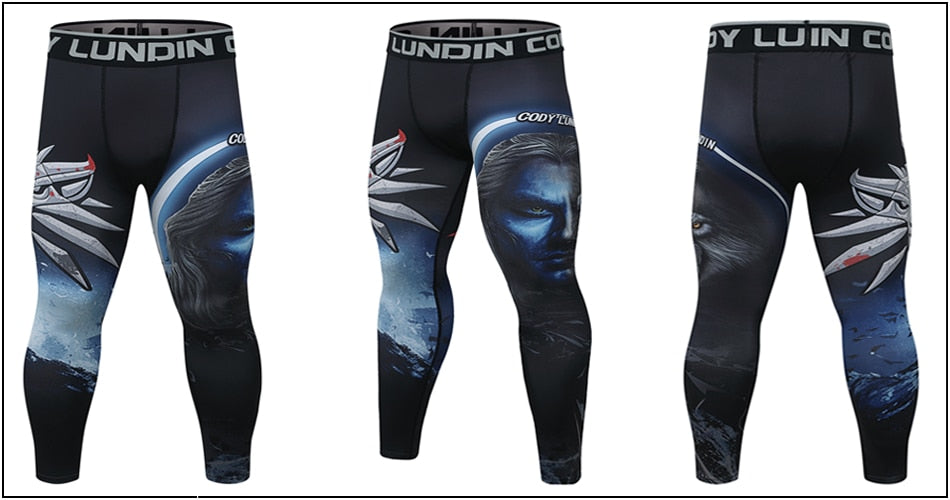 Wolf 'Of Wolf and Man' Compression Leggings Spats