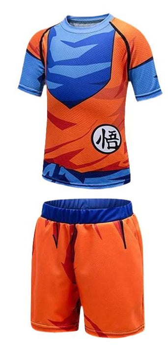 Kids Dragon Ball Z 'Goku' Short Sleeve Compression Short Set