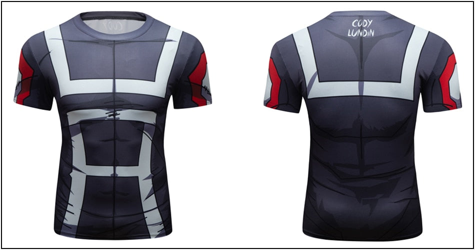 My Hero Academia 'UA Uniform | Grey' Elite Short Sleeve Rashguard