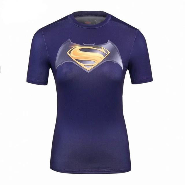 Women's Compression 'Batman v. Superman' Short Sleeve Rashguard