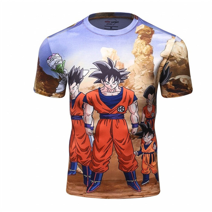 Dragon Ball Z Compression 'Goku | Amid the Stones ' Elite Short Sleeve Rashguard
