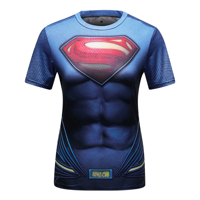 Women's Superman Compression Elite Short Sleeve Rashguard