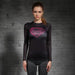 Supergirl 'Black/Pink' Compression Long Sleeve Rash Guard-RashGuardStore