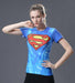 Supergirl 'Classic Tie Dye' Compression Short Sleeve Rash Guard-RashGuardStore