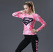 Supergirl 'Pink Camouflage' Compression Long Sleeve Rash Guard-RashGuardStore
