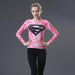 Supergirl 'Pink Camouflage' Compression Long Sleeve Rash Guard-RashGuardStore