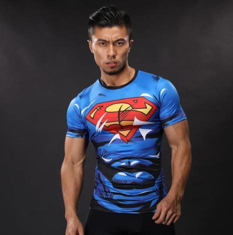 Superman "Action Comics" Compression Short Sleeve Rashguard-RashGuardStore