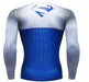 Superman "Blue/Electric" Premium Dri-Fit Long Sleeve Rashguard-RashGuardStore