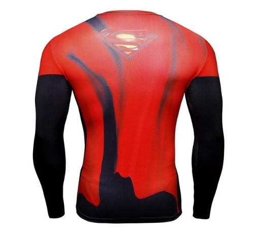 Superman "Dark" Compression Long Sleeve Rashguard-RashGuardStore