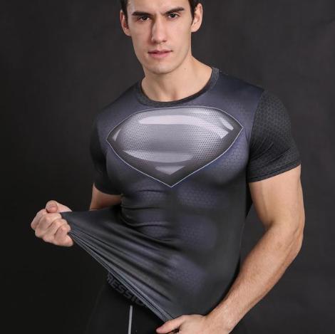 Superman "Flash Point" Compression Short Sleeve Rashguard-RashGuardStore