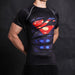 Superman "Hero Revealed" Black Short Sleeve Compression Rash Guard-RashGuardStore