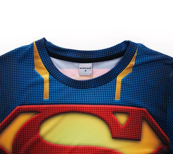 Superman "Powersuit Classic" Premium Dri-Fit Short Sleeve Rashguard-RashGuardStore