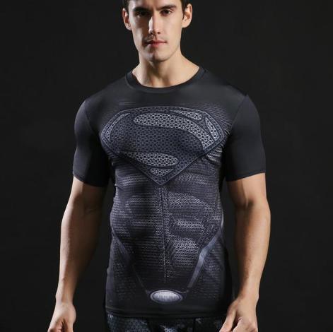 Superman "Reign Of Superman" Short Sleeve Compression Rashguard-RashGuardStore