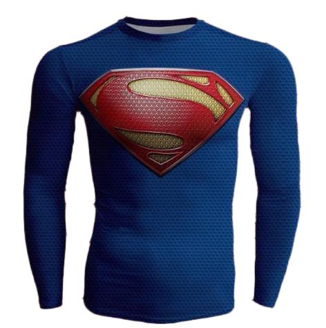Superman "Return Of Superman" Compression Long Sleeve Rashguard-RashGuardStore