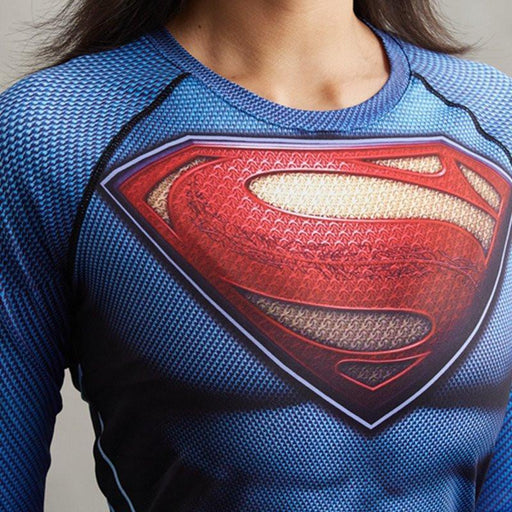 Superman Women's Short Sleeve Rashguard-RashGuardStore