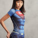 Superman Women's Short Sleeve Rashguard-RashGuardStore